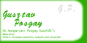 gusztav posgay business card